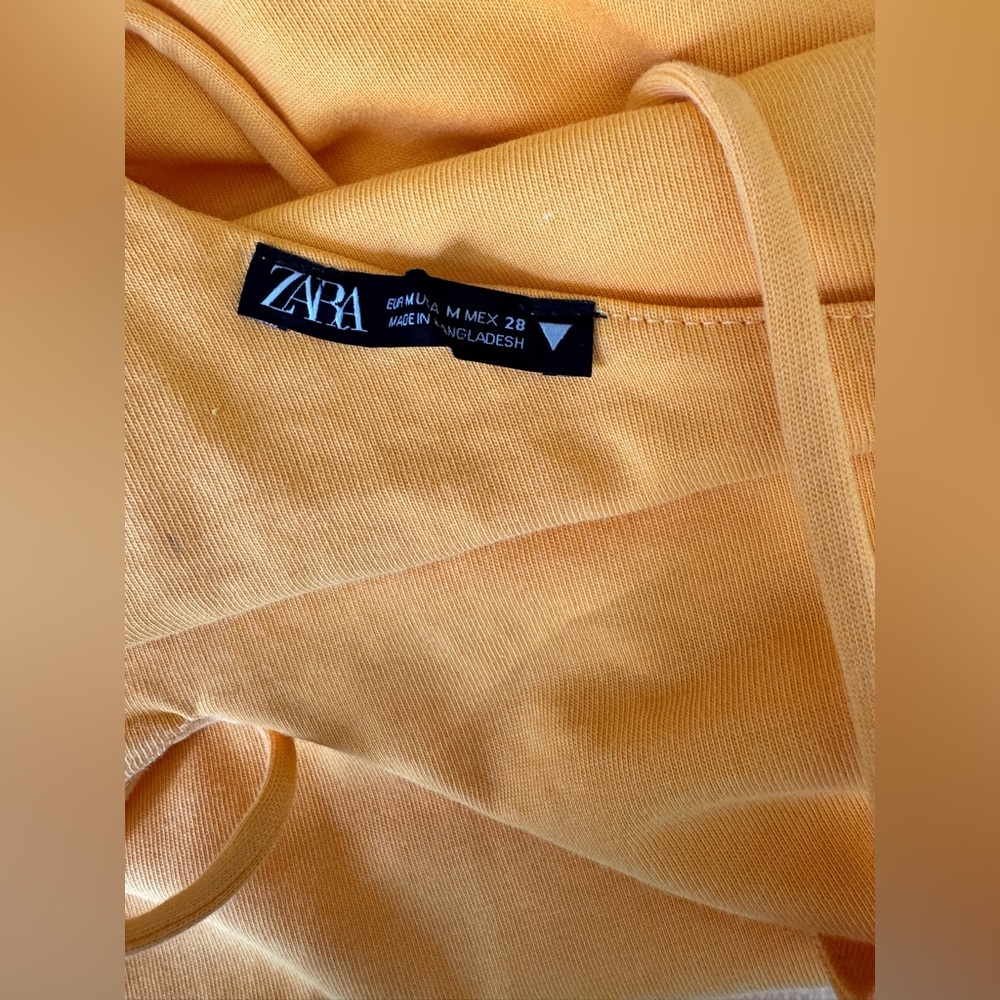 Zara Orange/Yellow Spaghetti Strap Dress, Size M - Picture 7 of 7